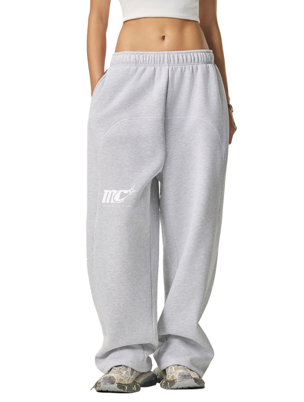 Snow Leopard Straight Leg Sweatpants