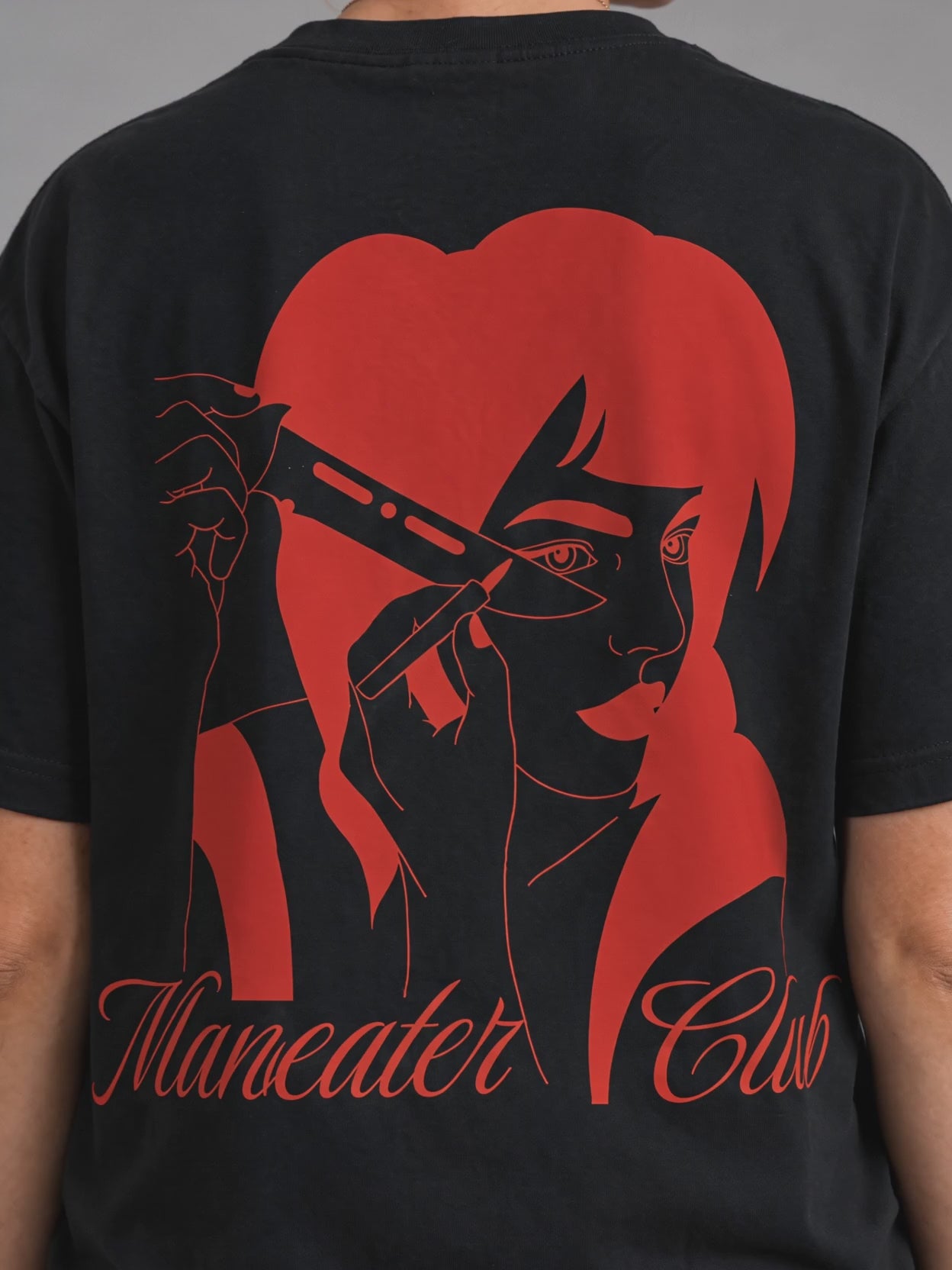 ManEater Club “Pretty Little Threat” Heavyweight Drop Shoulder Tee